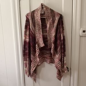 Bongo Plus Fuzzy Knit Cardigan Women's Size 1X